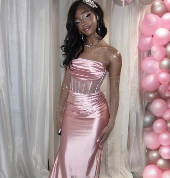 Mermaid Pink Elegant Long Prom Dress Evening Dress fg7001