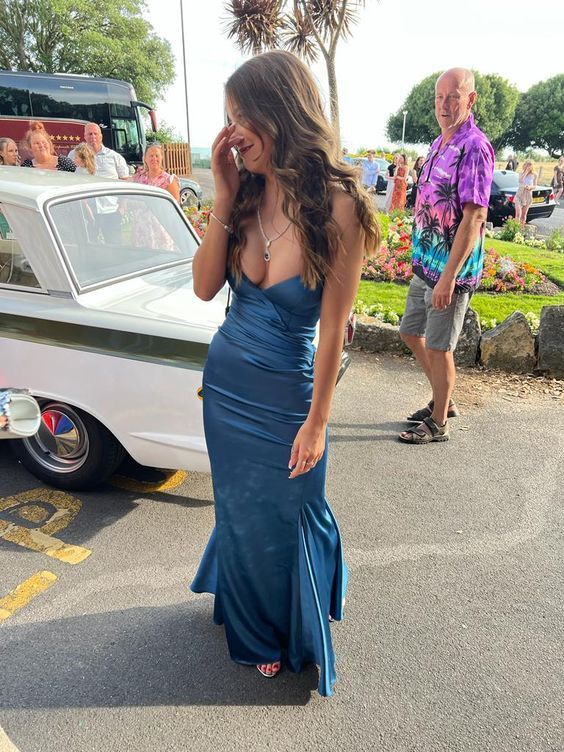 Charming Mermaid Sexy Sleeveless Prom Dress Formal Gown fg7154