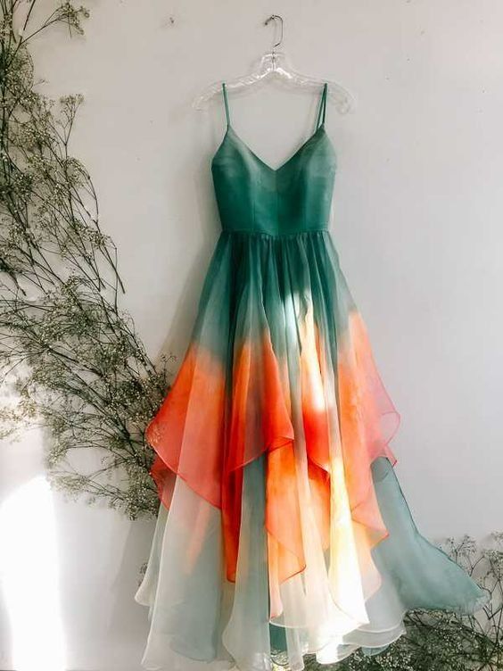 Newest Prom Dress,Spaghetti Straps Prom Dress,Chiffon Prom Dress fg5528