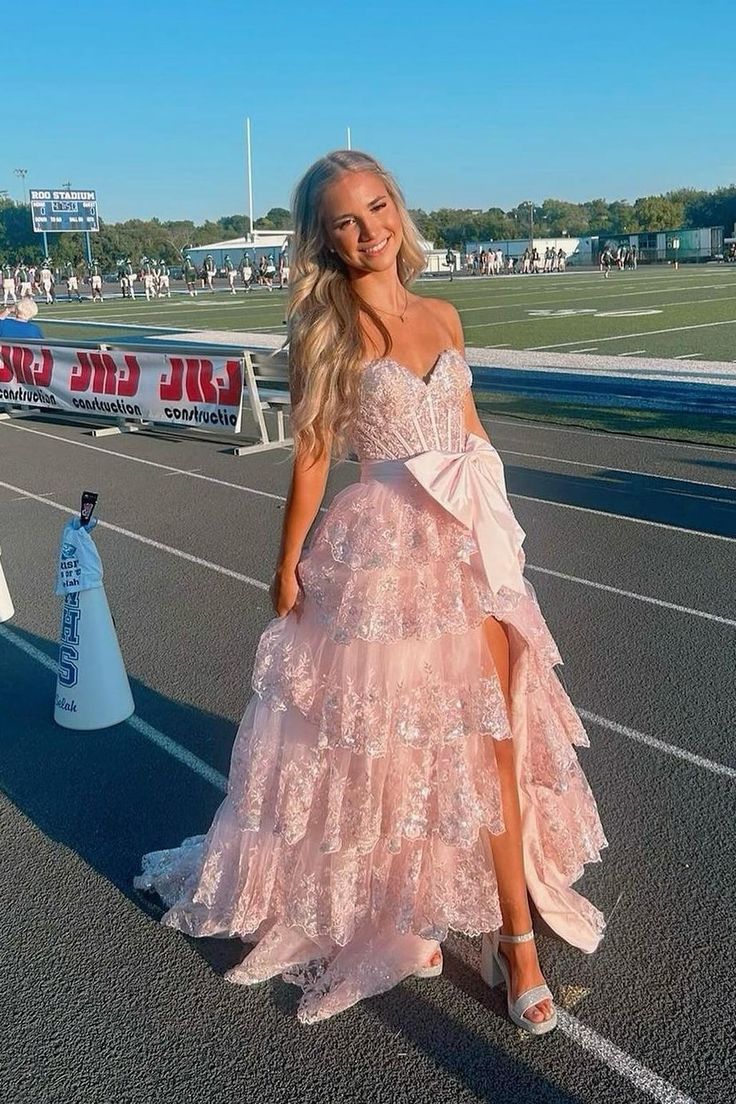 Sweetheart Tulle Sequin Appliques Ruffle Long Formal Gown fg7072