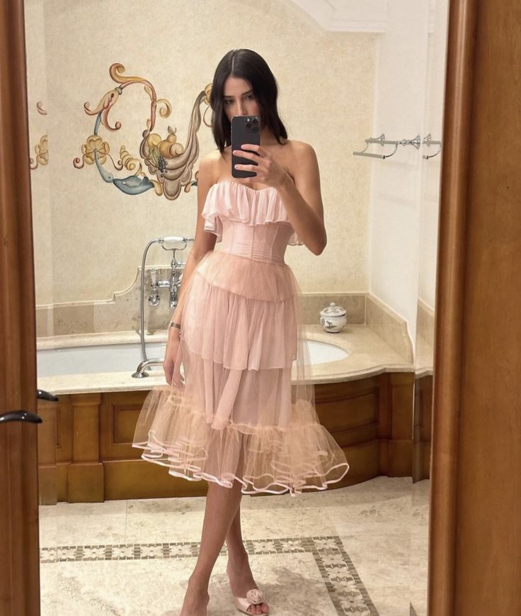 Pink Evening Dress Sleeveless Prom Gown Birthday Party Dresses Cocktail Dresses fg7173