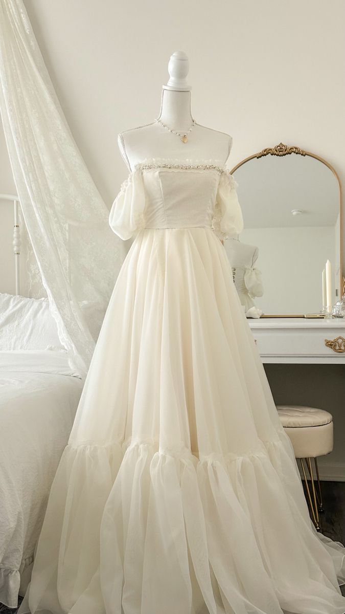 Elegant Off Shoulder Prom Dress, Princess Evening Dress fg7213