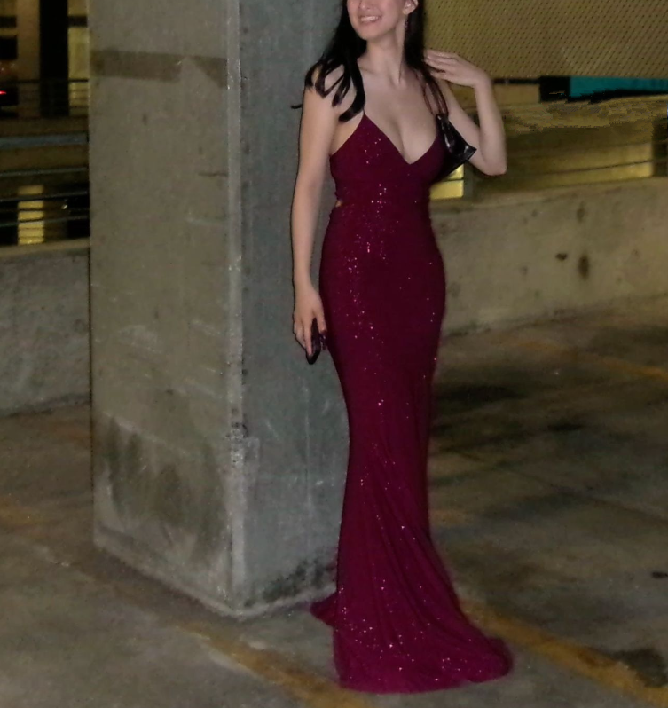 Burgundy Sequin Prom Dresses Long Formal Evening Dress fg6931