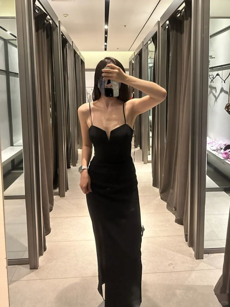 Prom Dress Black Simple Formal Dresses Elegant Party Dress, Evening Dresses fg6105