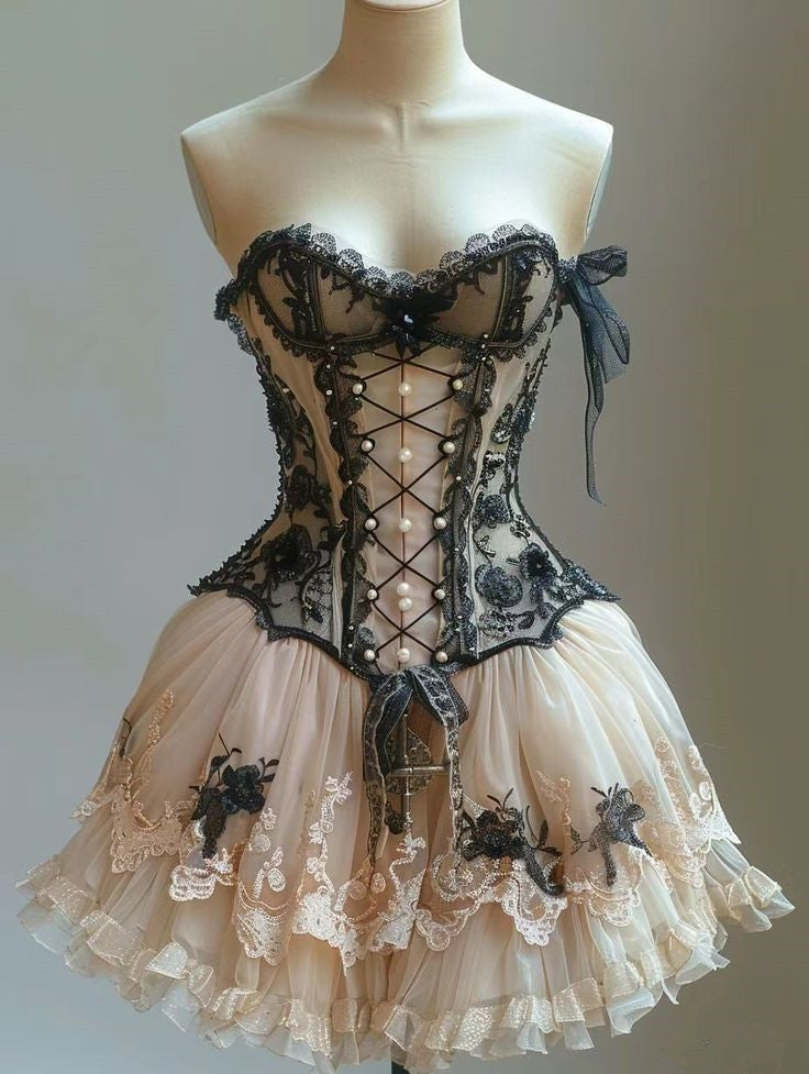 Retro Lace Dress Sexy Short Party Dress Homecoming Dress fg7224