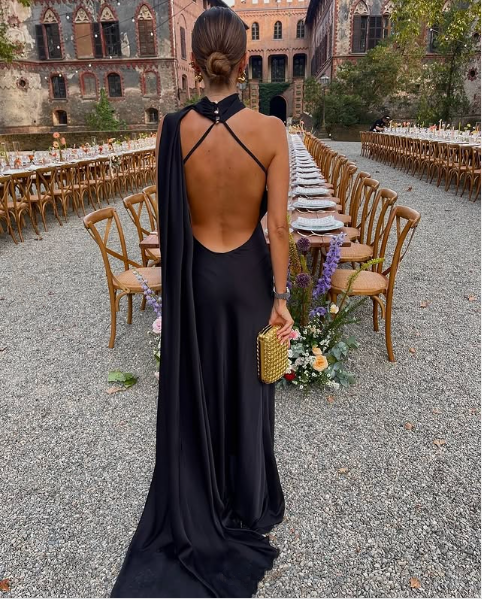 Black Long Prom Dress Evening Party Dress fg7409