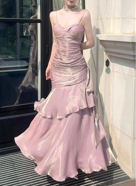 Chic Green Straps Sweetheart Long Formal Dress, Green Prom Dress Evening Dress fg6521
