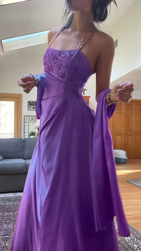 Gorgeous Pink A Line Beaded Prom Dress Long Evening Gown fg7156