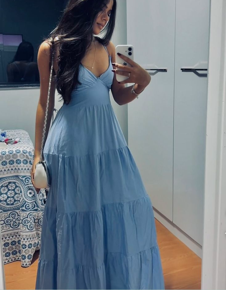 A Line Blue Fashion Long Prom Dress Evening Party Dresses fg8182