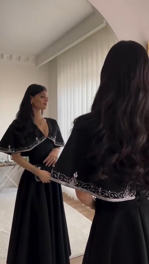 Elegant A line Prom Dress Black Evening Dress Formal Prom Gown fg7284