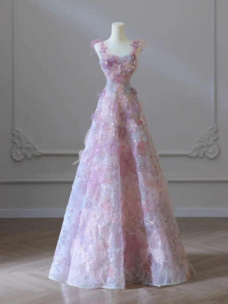 A Line Long Sleeveless Prom Dress Beautiful Evening Dresses fg7661