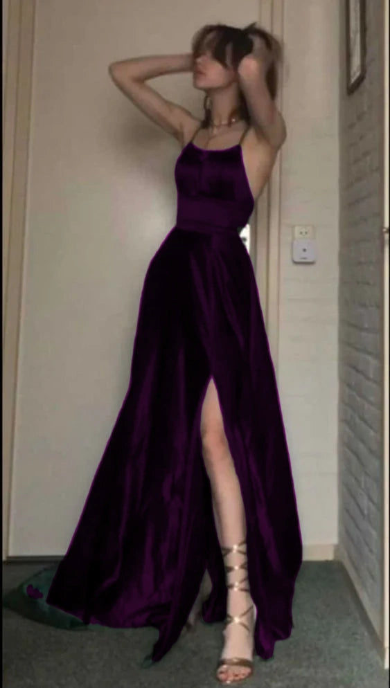 A line Dark Green Long Prom Dress, Evening Dress fg4296