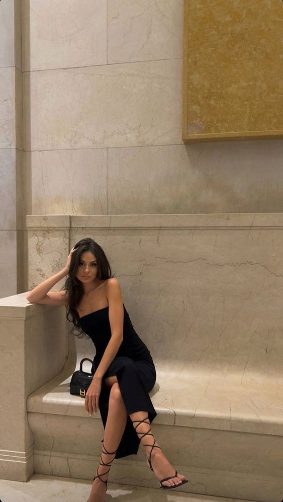 Black Strapless Prom Dress Formal Evening Gowns fg6904