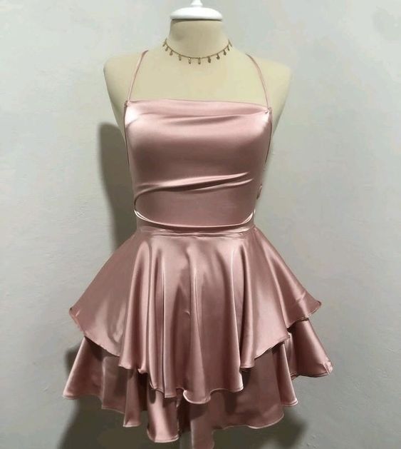 Vintage A line Royal Blue Birthday Outfits Satin Homecoming Dress fg6399