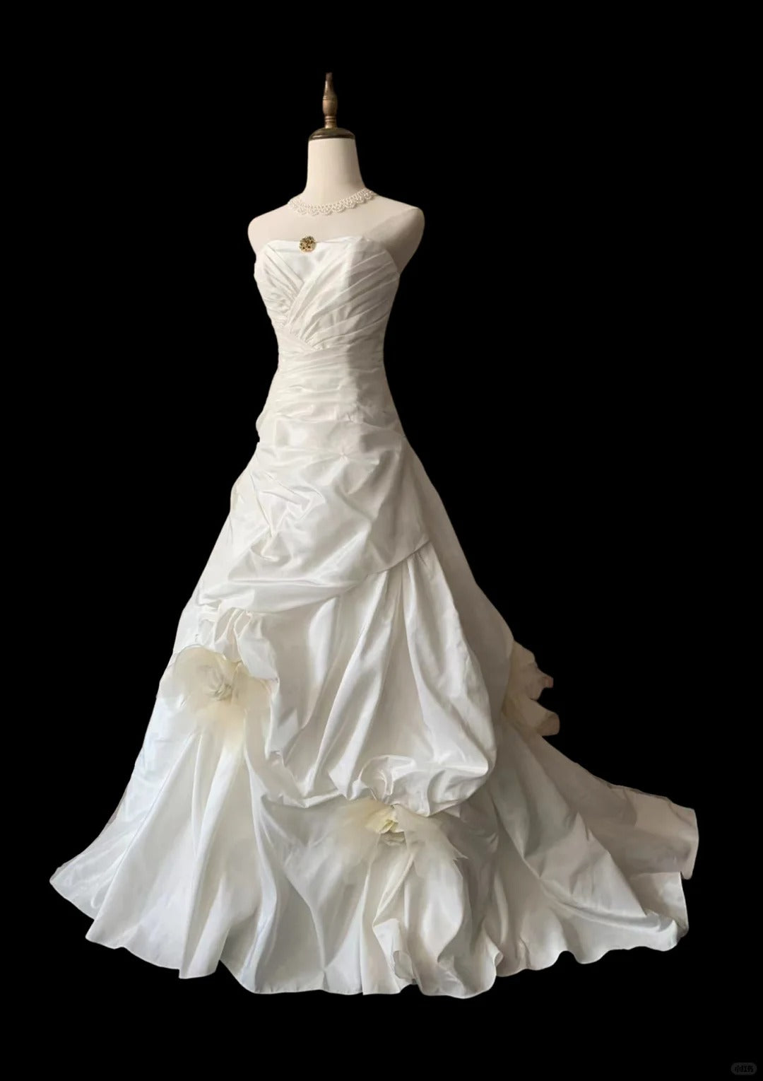 A Line White Party Dress Long Evening Dress Princess Wedding Dress fg8107