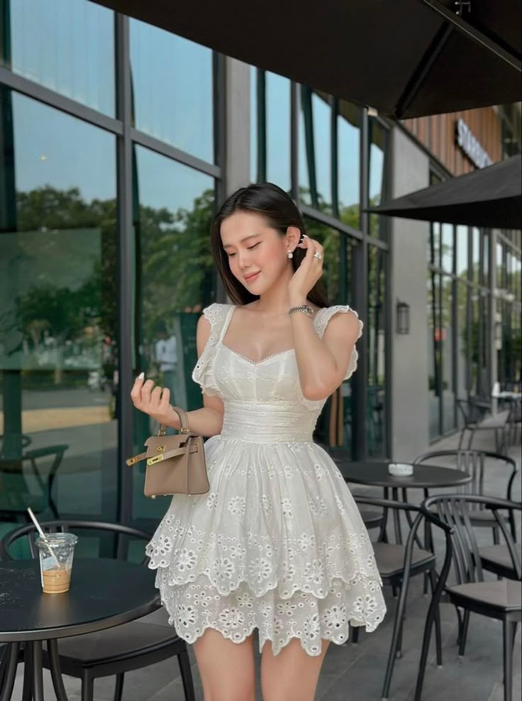 White Lace Birthday Outfit Short Evening Dress Cocktail Dresses Short Party Dress fg8008