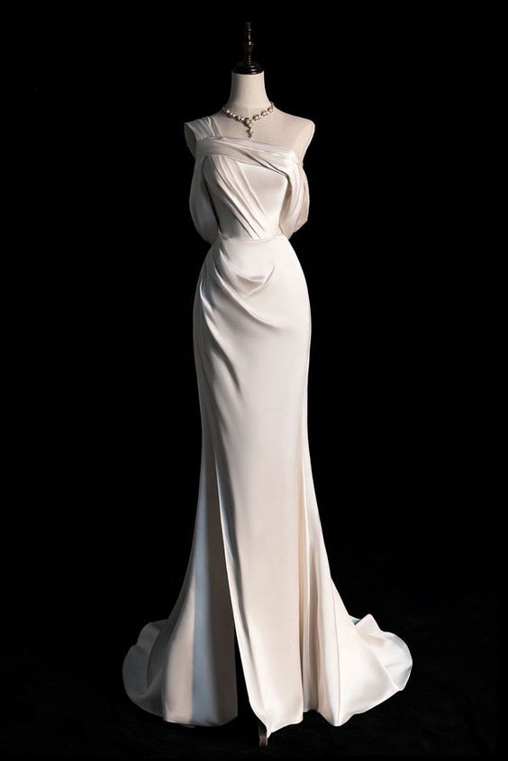 Simple Prom Dresses, Mermaid Wedding Dress fg5603