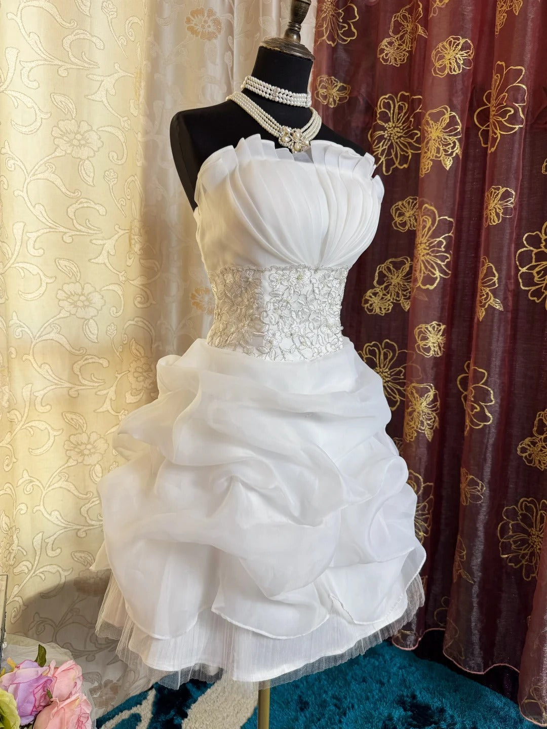 White Birthday Outfit Short Evening Dress Short Party Dress Vintage Homecoming Dress fg8088