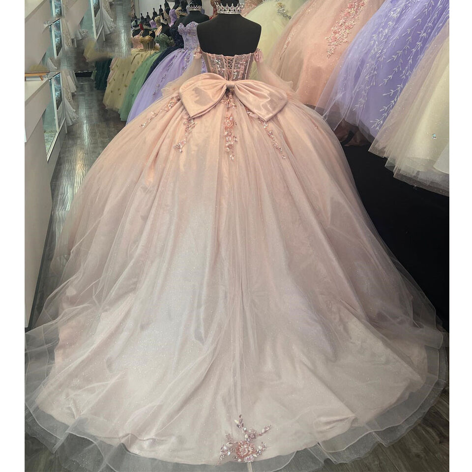 Quinceanera Dresses Off Shoulder Birthday Party Prom Ball Gown Sweet 15 16 fg5921