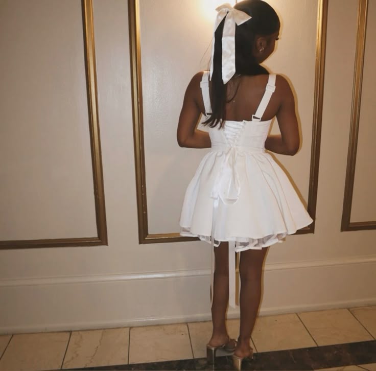 White A Line Homecoming Dress Short Party Dress fg7728
