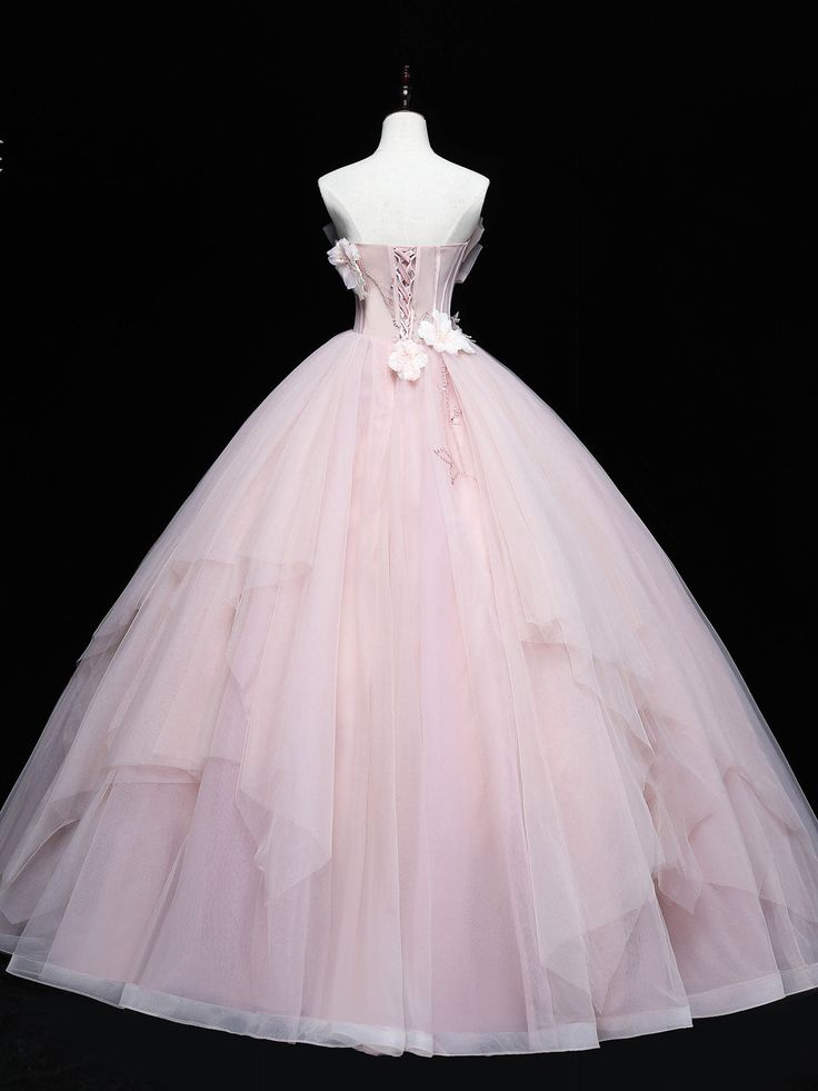 Tulle Lace Applique Long Prom Dresses, Sweet 16 Dresses fg5704