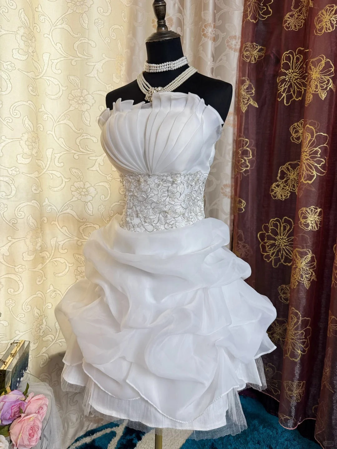 White Birthday Outfit Short Evening Dress Short Party Dress Vintage Homecoming Dress fg8088