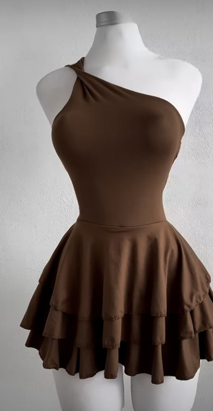 Brown Sexy Short Evening Dress Cocktail Dresses Short Party Dress fg7861