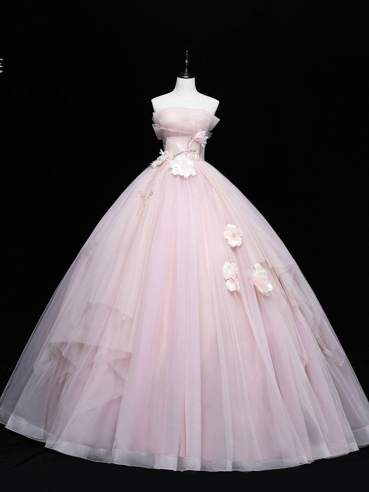 Tulle Lace Applique Long Prom Dresses, Sweet 16 Dresses fg5704