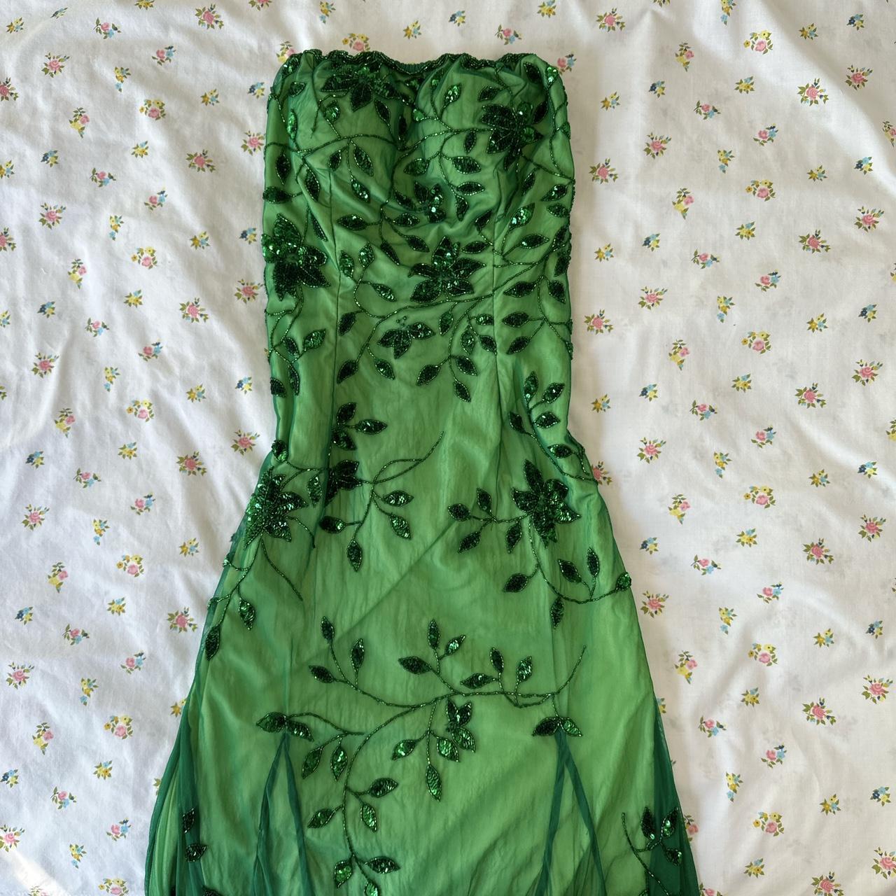Vintage Women's Green Prom Dress Formal Dress Evening Party Dresses fg7784