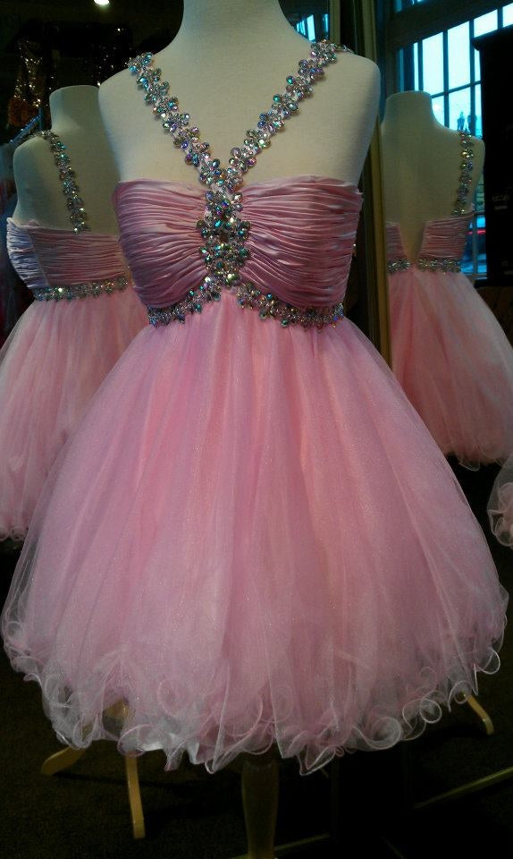 Pink Short Evening Dress Homecoming Dress Short Party Dress fg7785