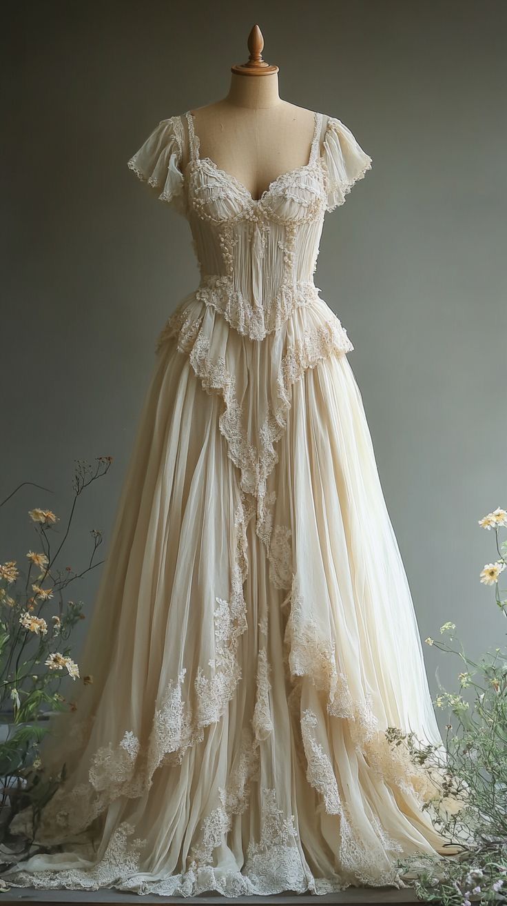 A Line Tulle Lace Long Formal Dress Unique Evening Dresses fg7656