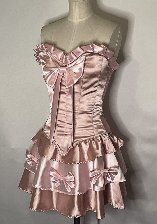 New Arrival Strapless Pink Homecoming Dress Party Dress fg7564