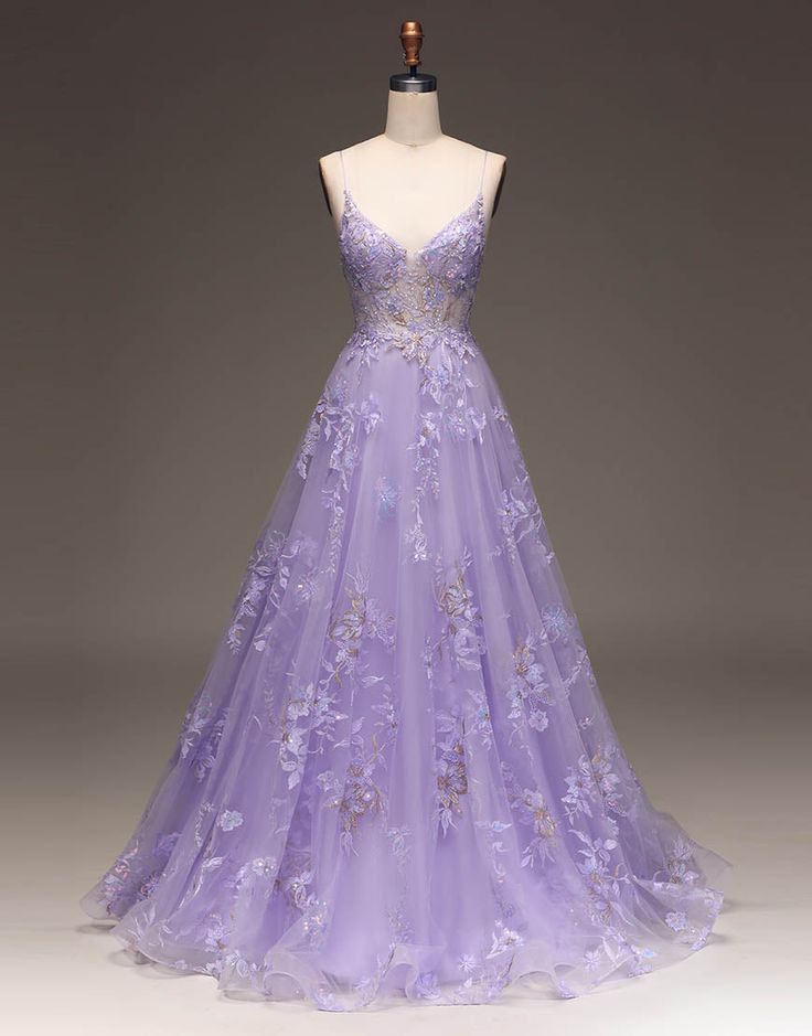 Romantic A-Line Long Glitter Prom Dress With Appliques fg5444