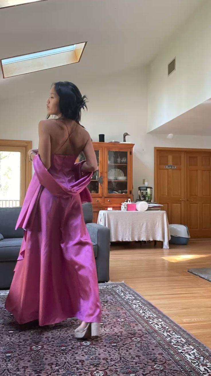 Gorgeous Pink A Line Beaded Prom Dress Long Evening Gown fg7156