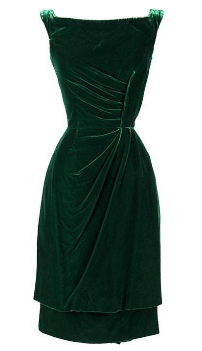 Green Velvet Short Homecoming Dress fg5624