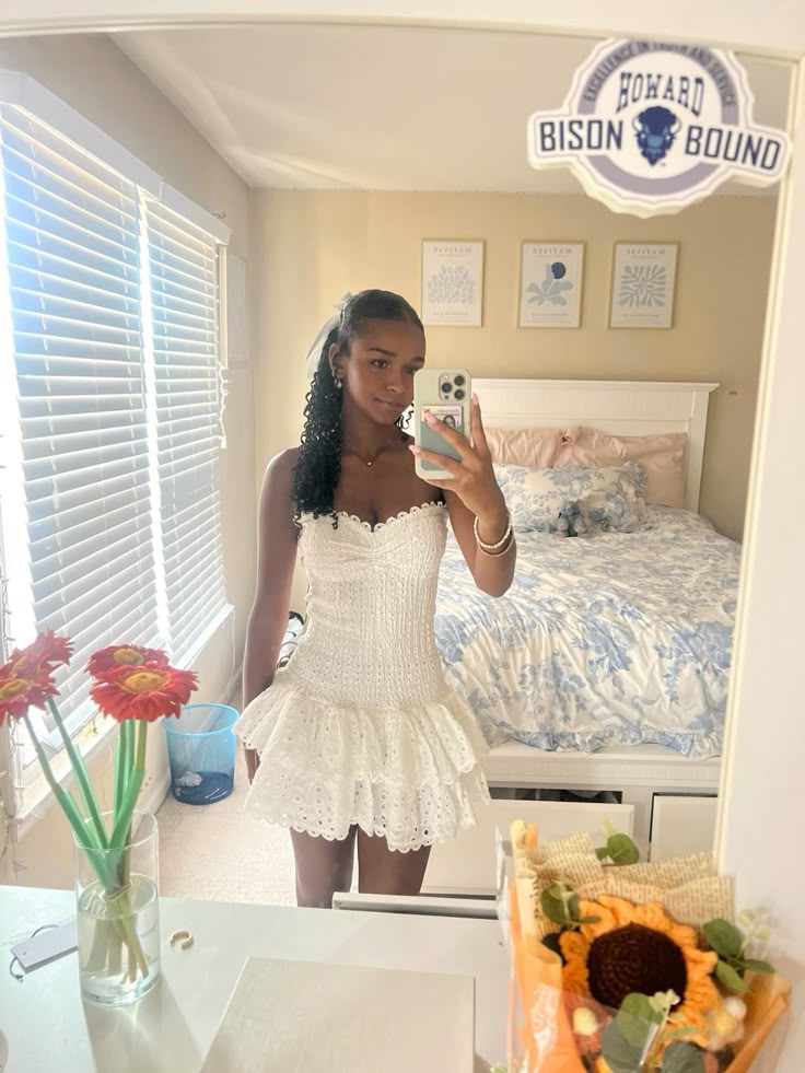White Lace Birthday Dress Homecoming Dress Short Party Dress fg7740
