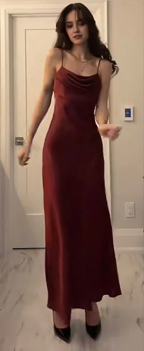 Modest Mermaid Straps Burgundy Prom Dress fg6345