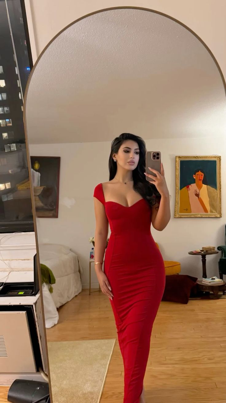 Red Sheath Evening Dresses Sweetheart Sexy Formal Party Dress fg5521