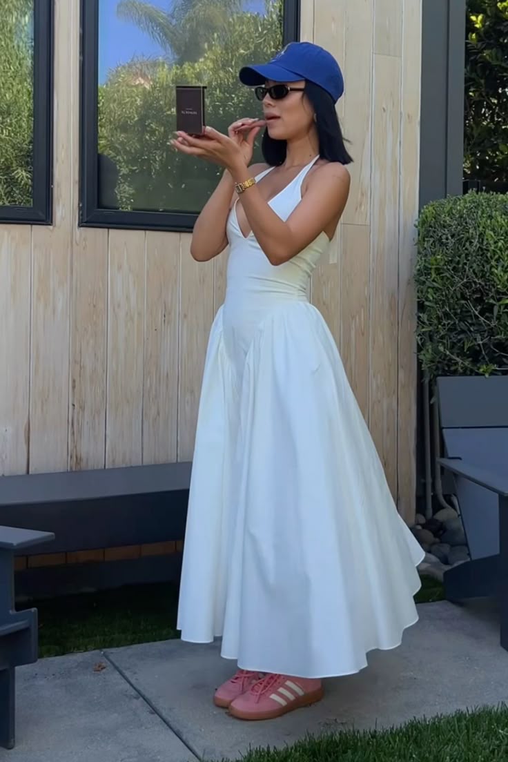 A Line White Halter Party Dresses Evening Dress For Women fg7600