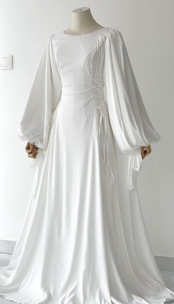 A line Long Prom Dress, Unique Evening Dress fg6052