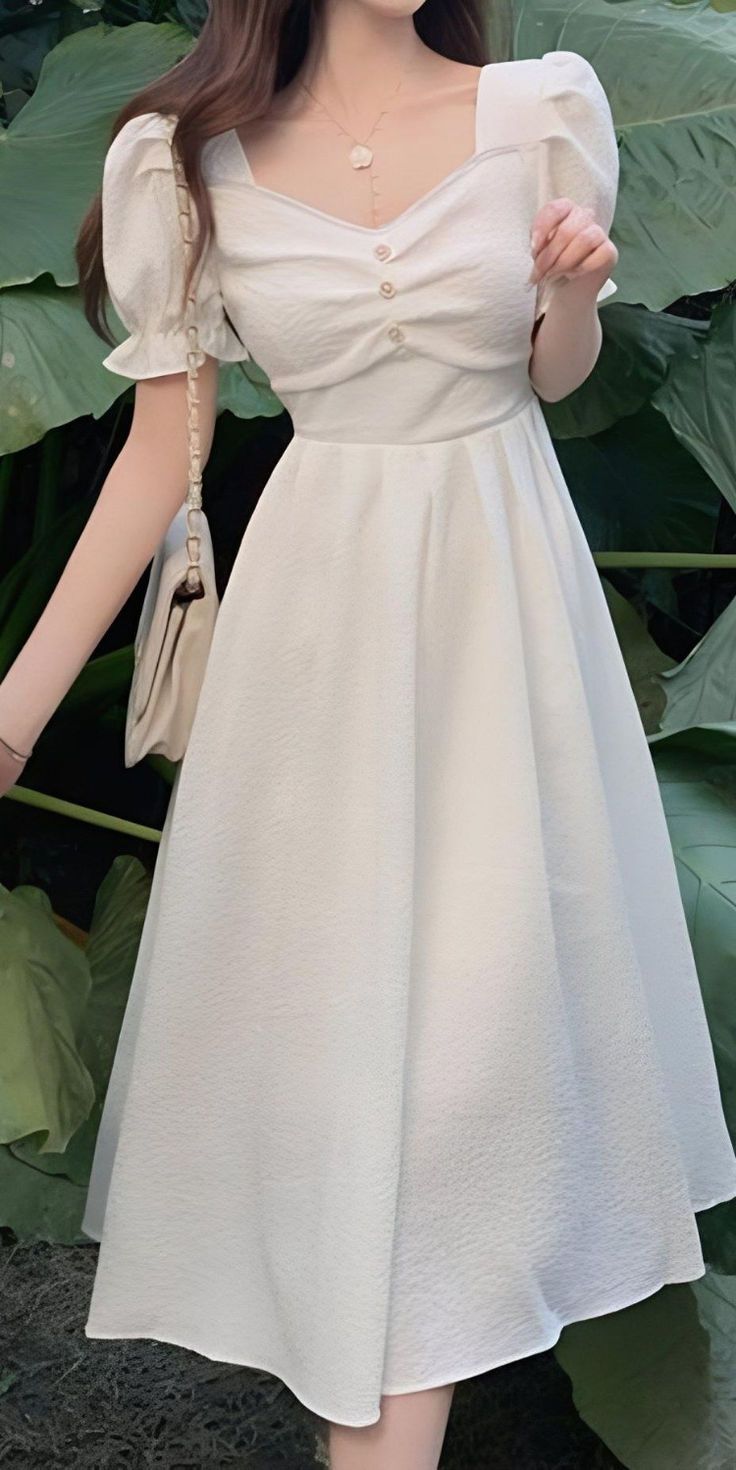 A Line White Short Sleeves Evening Gowns, Party Prom Dress fg7464
