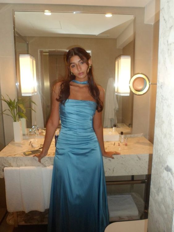 Strapless Prom Dress Blue Evening Dress fg6682