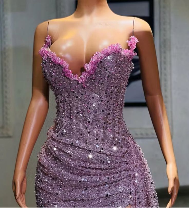 Light Purple High Split Evening Dresses, Sweetheart Mermaid Prom Dresses, Elegant Dresses for Wedding fg6769