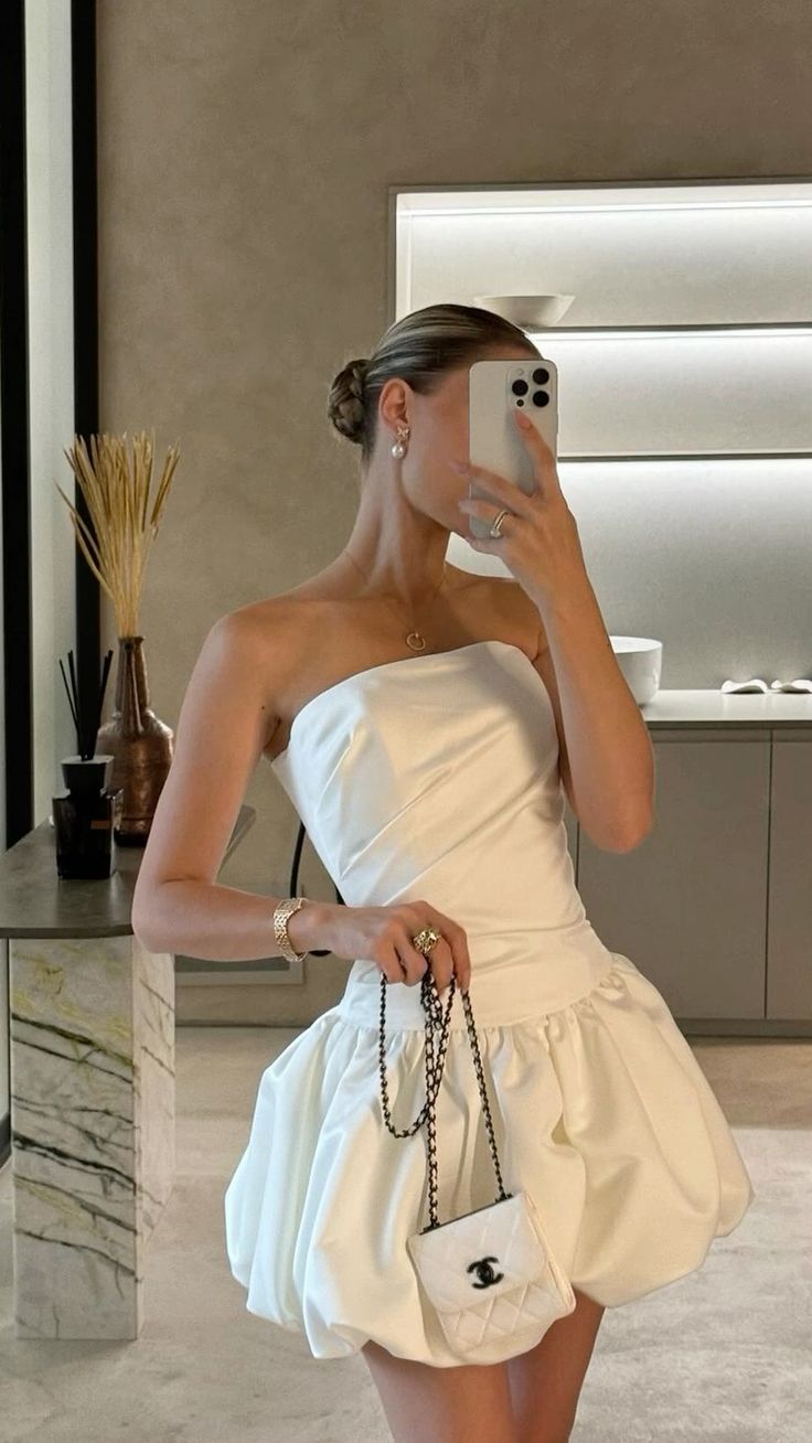 White Strapless Homecoming Dresses Mini Prom Party Dress fg6070