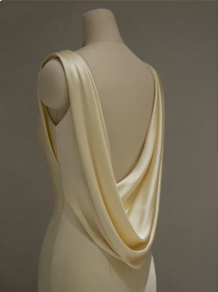 Pastel Yellow Satin Backless Mermaid Long Prom Dress fg6689