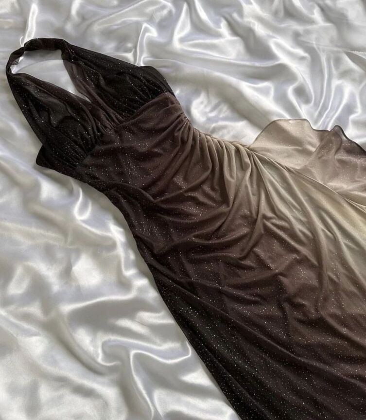 Shiny Long Prom Dress Formal Dress Halter Evening Dress fg6218