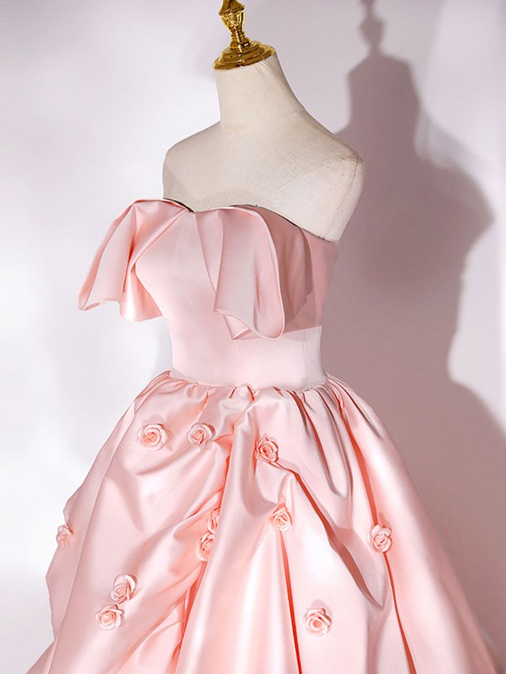 Sweep Train Satin Long Prom Dress, Formal Evening Dresses fg6500