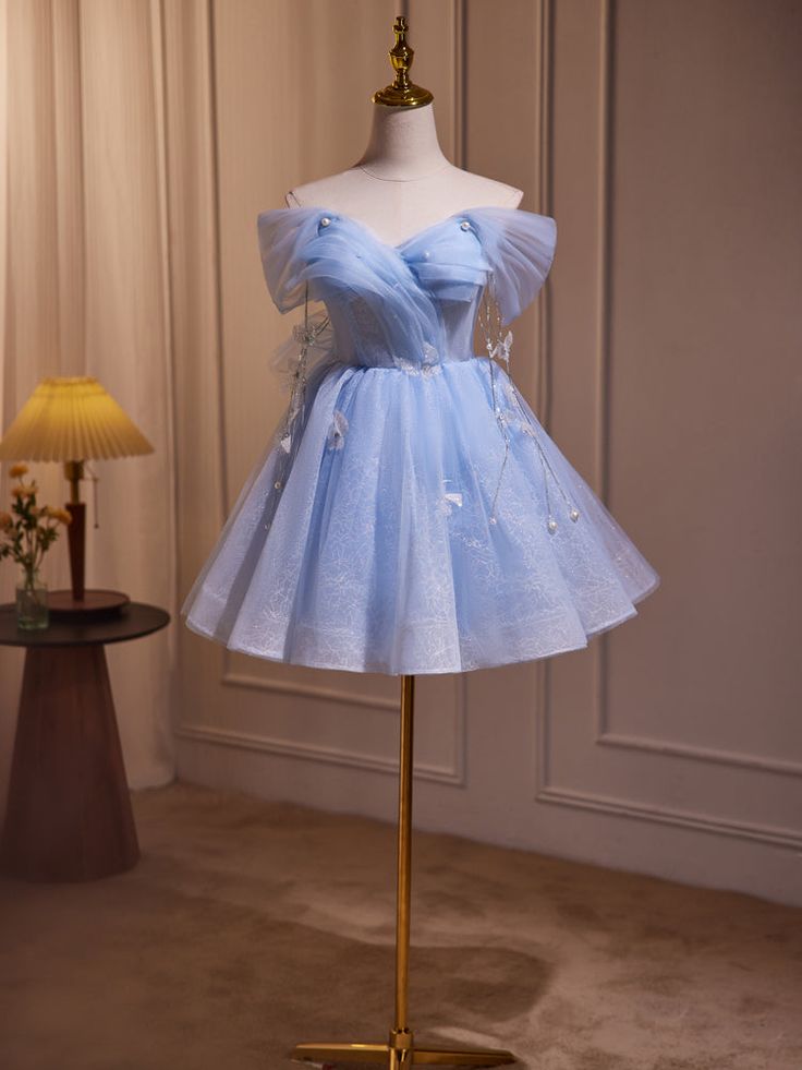 Fairy Off the Shoulder Lace Short Homecoming Dresses fg6048