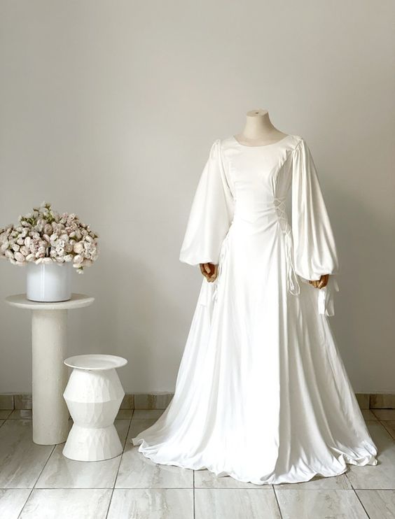 A line Long Prom Dress, Unique Evening Dress fg6052