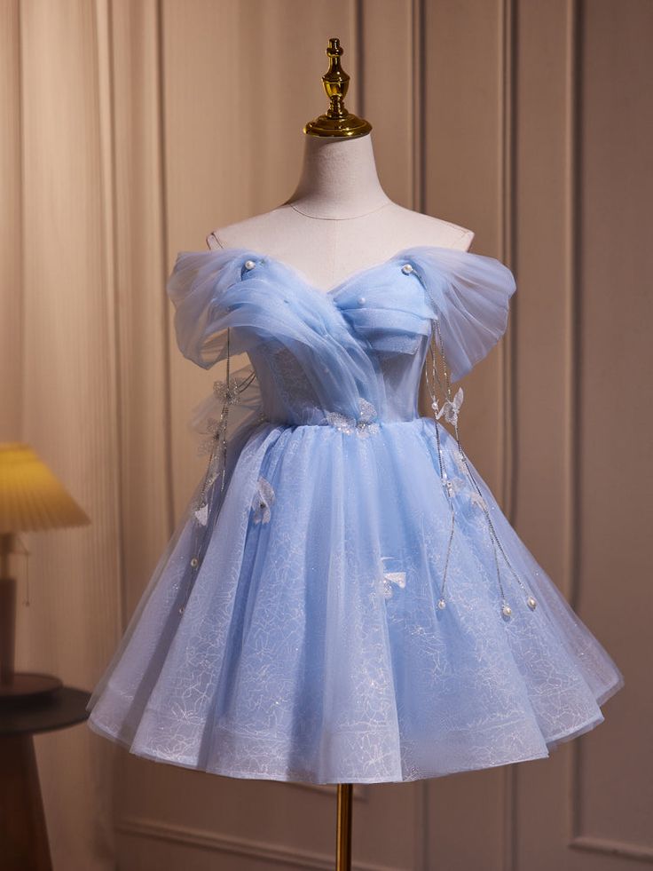 Fairy Off the Shoulder Lace Short Homecoming Dresses fg6048